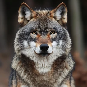 Wolf's Stare Animal Close-up