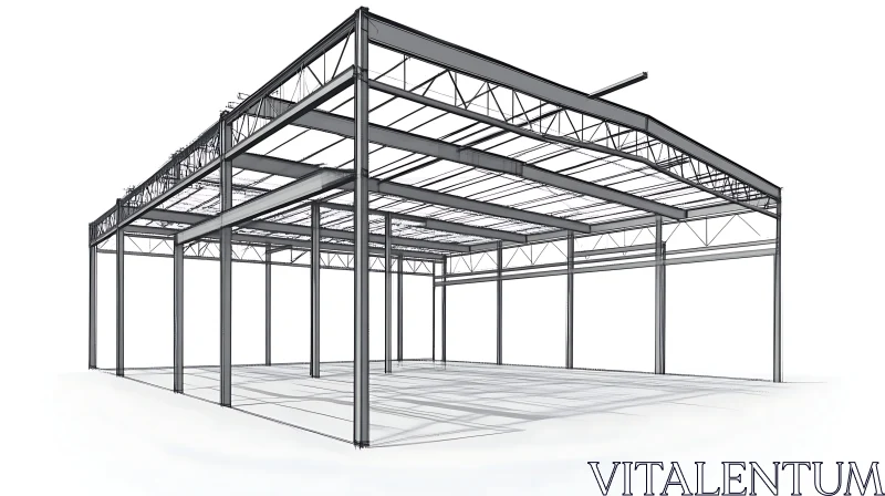 Steel Framework Construction Design AI Image