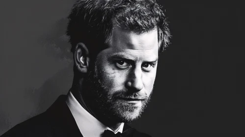 Prince Harry Intense Expression Portrait