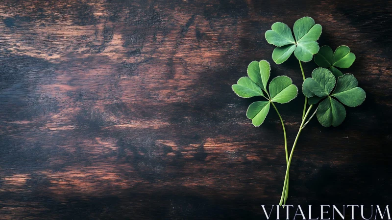 Four-Leaf Clover Still Life AI Image