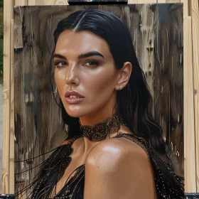 Sophisticated Kendall Jenner Art Depiction