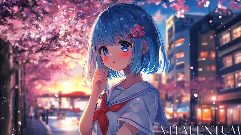 AI ART Twilight Sakura and Anime Girl