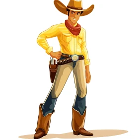 Illustrated Cowboy Character