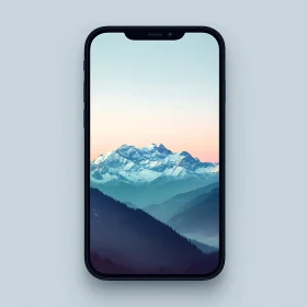 Snowy Peaks on Mobile Device