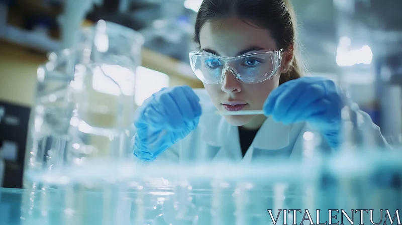 Woman Scientist Conducting Research AI Image