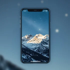 Iphone wallpaper: Mountain range at night