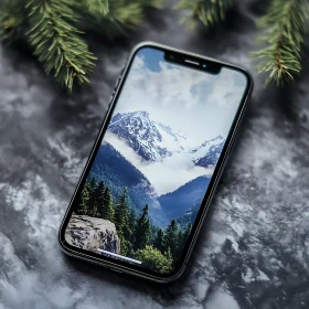 Iphone wallpaper with mountain landscape