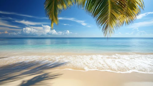 Peaceful Ocean View with Palm Trees