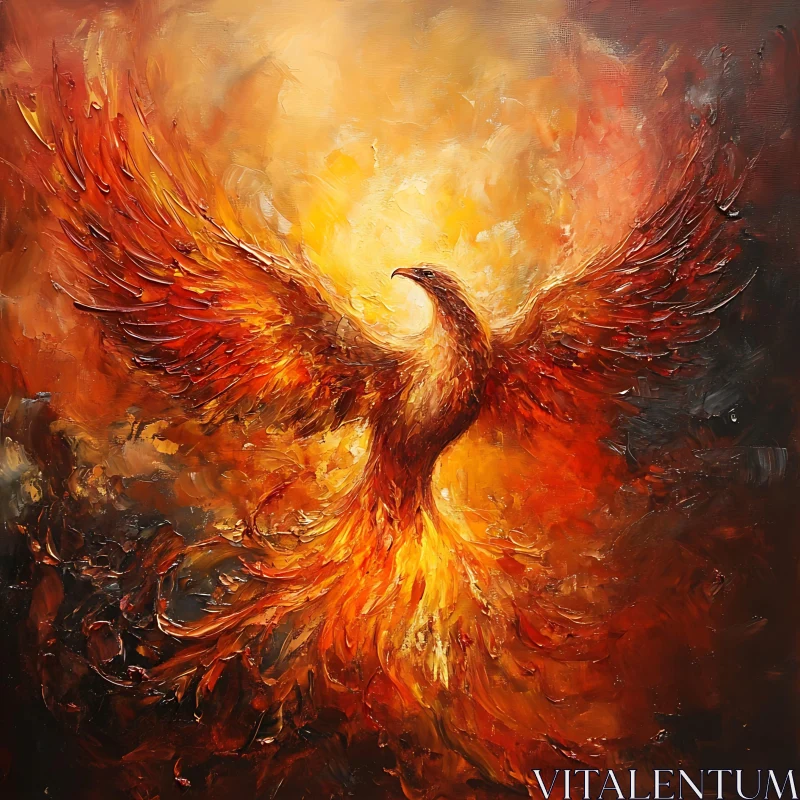 AI ART Phoenix Rebirth Painting