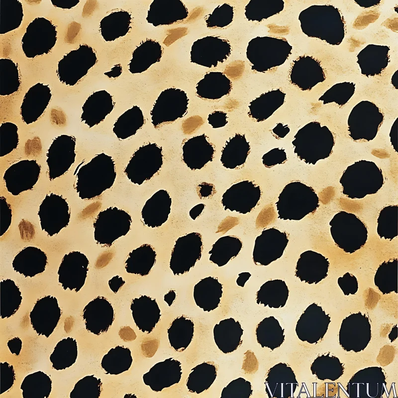 AI ART Spotted Animal Print Pattern on Tan Background