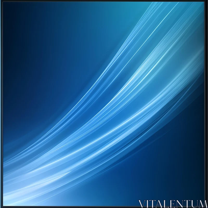 Serene Blue Lines Abstract Composition AI Image