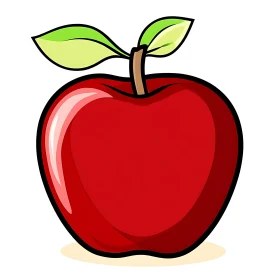Cartoon Apple Fresh Fruit Image