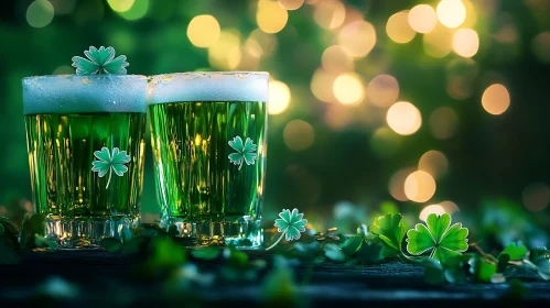 Festive Green Beer for St. Paddy's Day