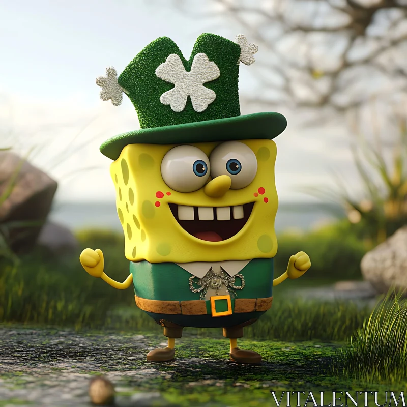 AI ART Cartoon Leprechaun