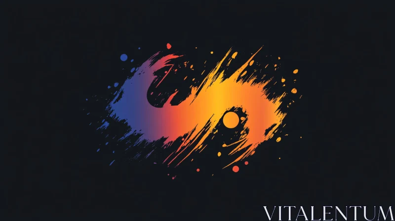 Gradient Brushstroke Abstract Art AI Image