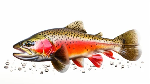 Leaping Trout in High-Key Lighting: A Study in Bold Lines and Color