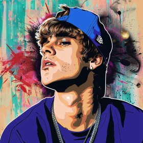 Justin Bieber Urban Pop Art Graffiti Portrait