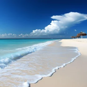 White Sand Beach and Blue Sky