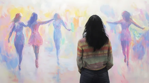 Impressionistic Figures Art in Pastel Colors