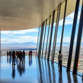 Modern Observation Deck with Cityscape