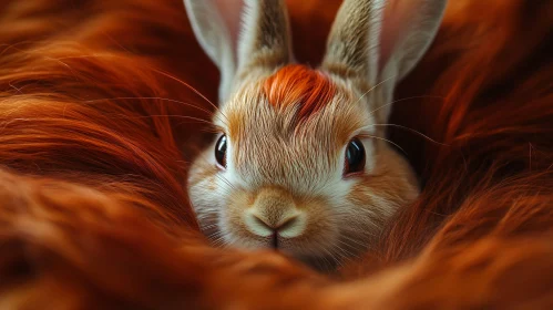 Close-Up of a Cute Bunny Face