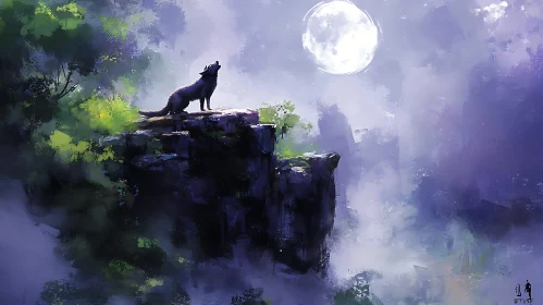 Lunar Howl: A Wolf's Serenade