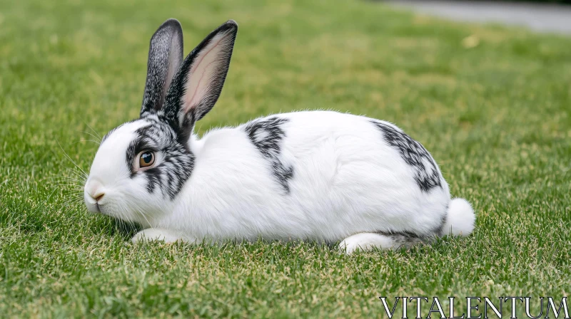 Spotted Rabbit Portrait AI Image