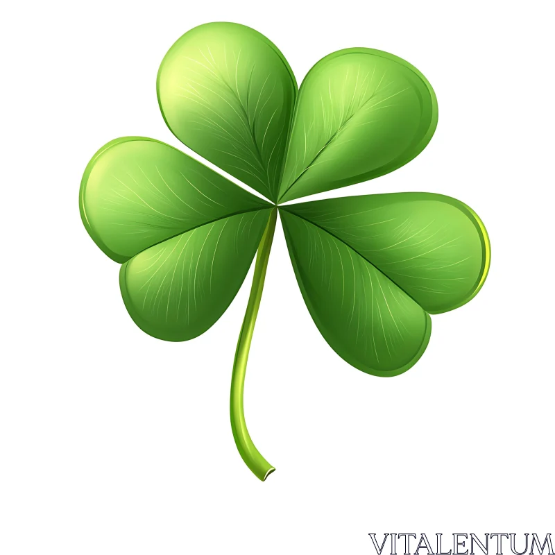 AI ART Green Clover Leaf - St. Patrick's Day