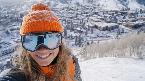 Smiling in the Snowy Mountains