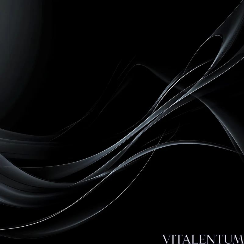 Modern Abstract Flowing Lines Art AI Image