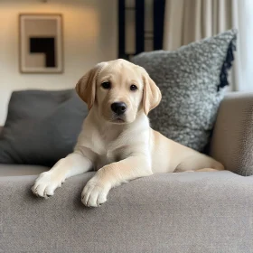 Golden Retriever Puppy Indoor Scene