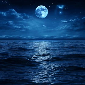 Ocean Under Moonlight