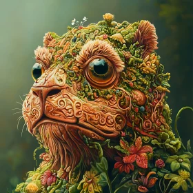 Botanical Animal Face: A Floral Fantasy