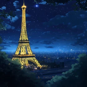 Eiffel Tower at Night