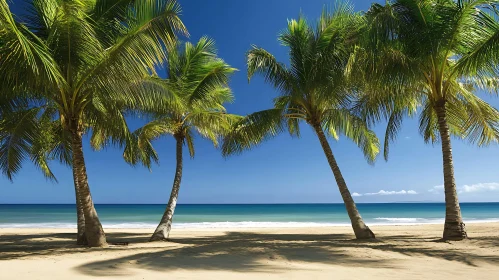 Seaside Palm Trees Beach