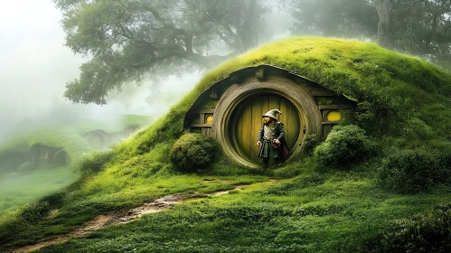 Charming Hobbit Home in Shire Landscape