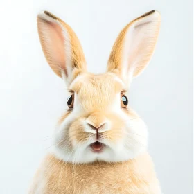Delightful Close-Up of a Light Brown Rabbit