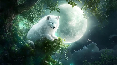 Lunar Wolf in Enchanted Forest