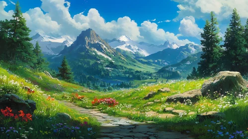 Scenic Mountain Path Artwork