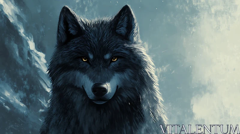 AI ART Wolf in Winter: A Stunning Animal Portrait