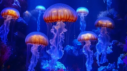 Underwater Ballet of Jellyfish