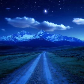 Starry Night Mountain Vista