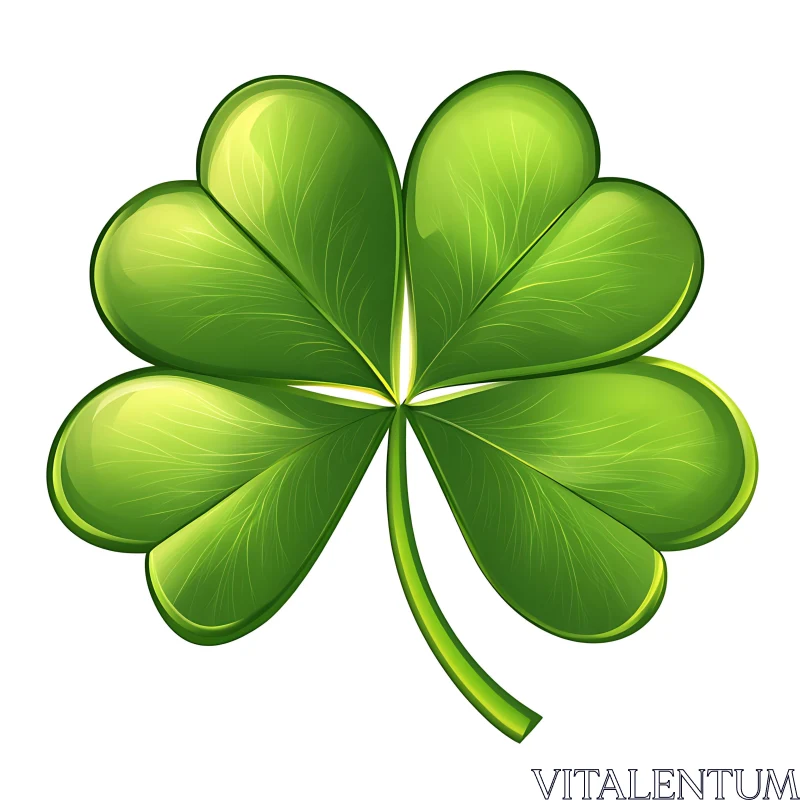 AI ART Three-Leaf Clover Symbol of Irish Luck