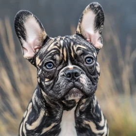 French Bulldog with Striking Striped Coat