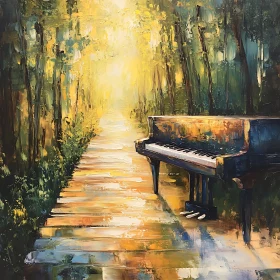 Forest Serenade: An Oil Painting