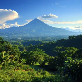 Verdant Valley View with Mountain Peak