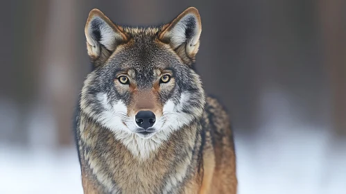 Close-up of a Wild Wolf