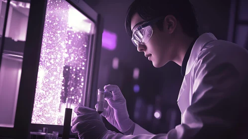 Laboratory Experiment with Purple Light
