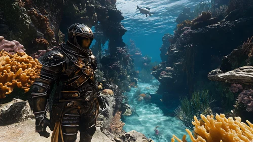 Armored Knight in Coral Reef Kingdom