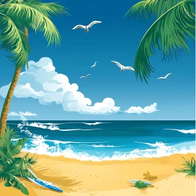 Coastal Paradise: A Peaceful Beach View